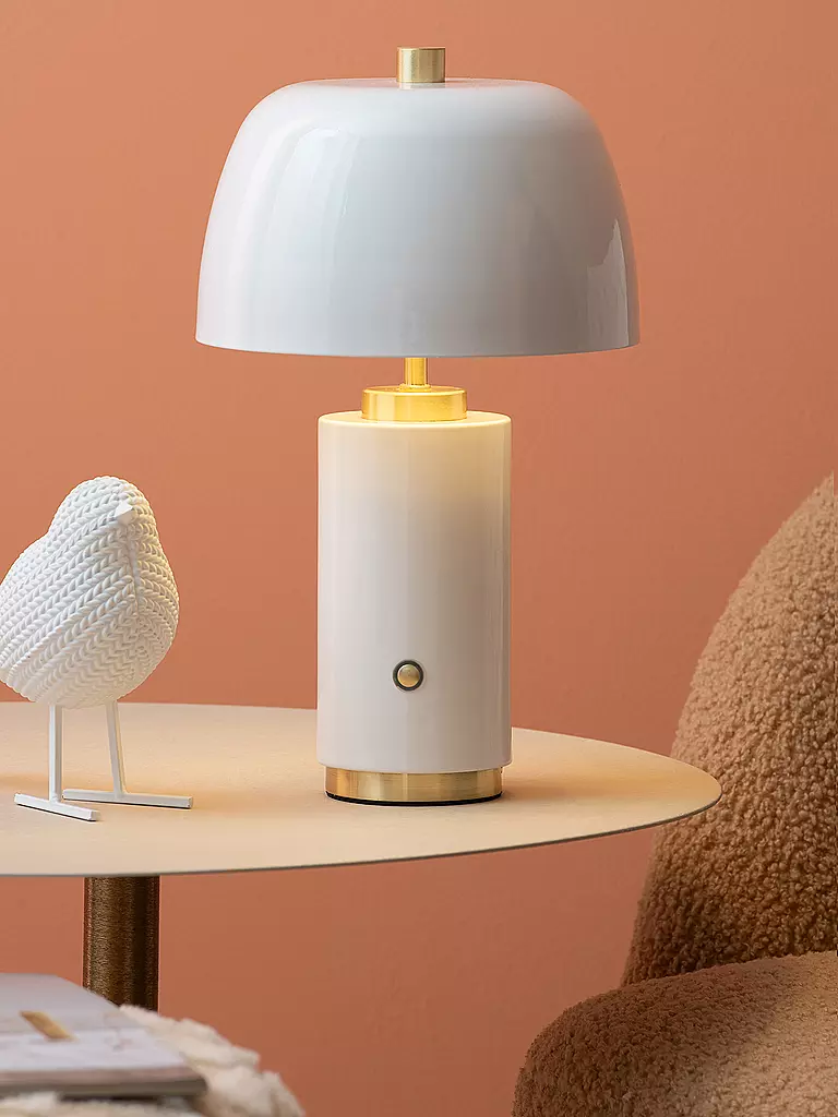 LEITMOTIV | Lámpara de mesa LED FREYA Iron White | weiss