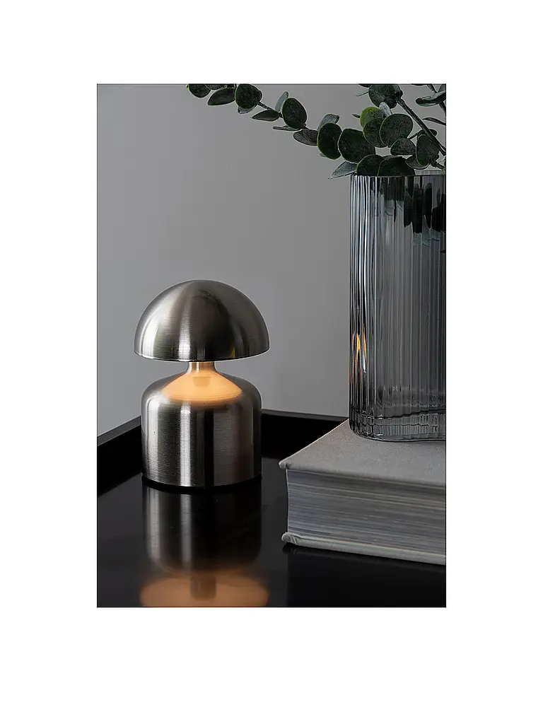 LEITMOTIV | Lámpara de mesa LED IMPETU Níquel | Plata