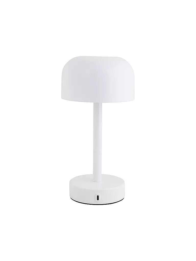 LEITMOTIV | Lámpara de mesa LED JAMES Iron Shine White | Blanco