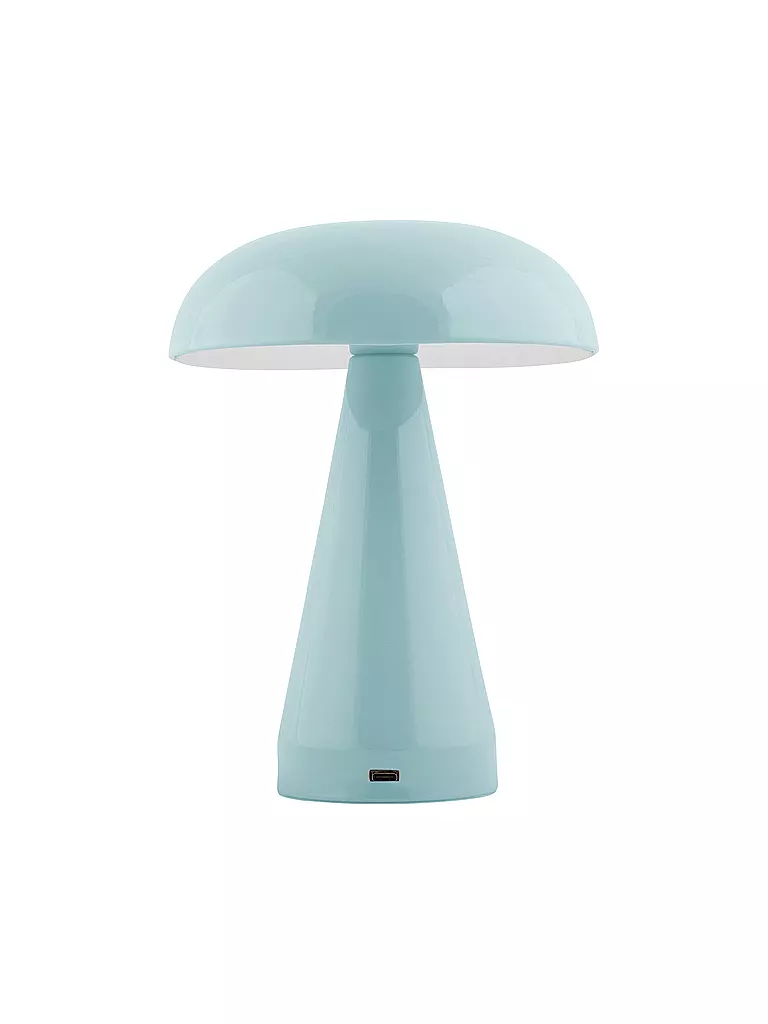 LEITMOTIV | Lámpara de mesa LED RACHEL Iron Misty Blue | Azul claro