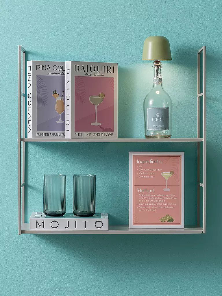 LEITMOTIV | Lámpara LED para botella CONE HAT Tea Green | grün