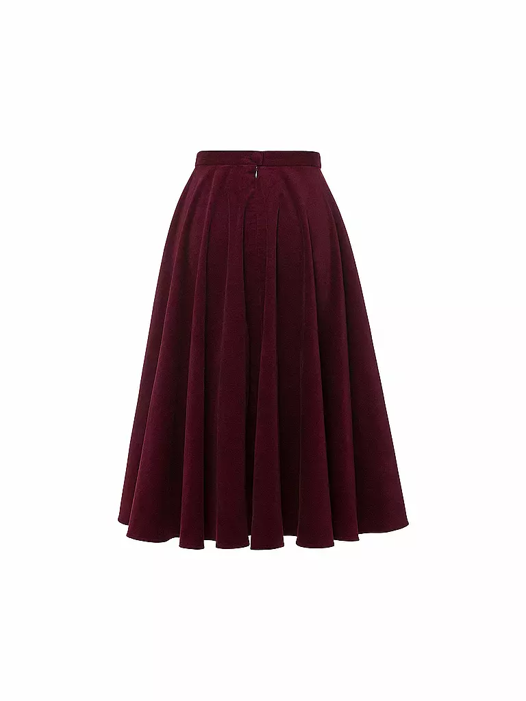 LENA HOSCHEK | Midi falda JULIA | Rojo oscuro