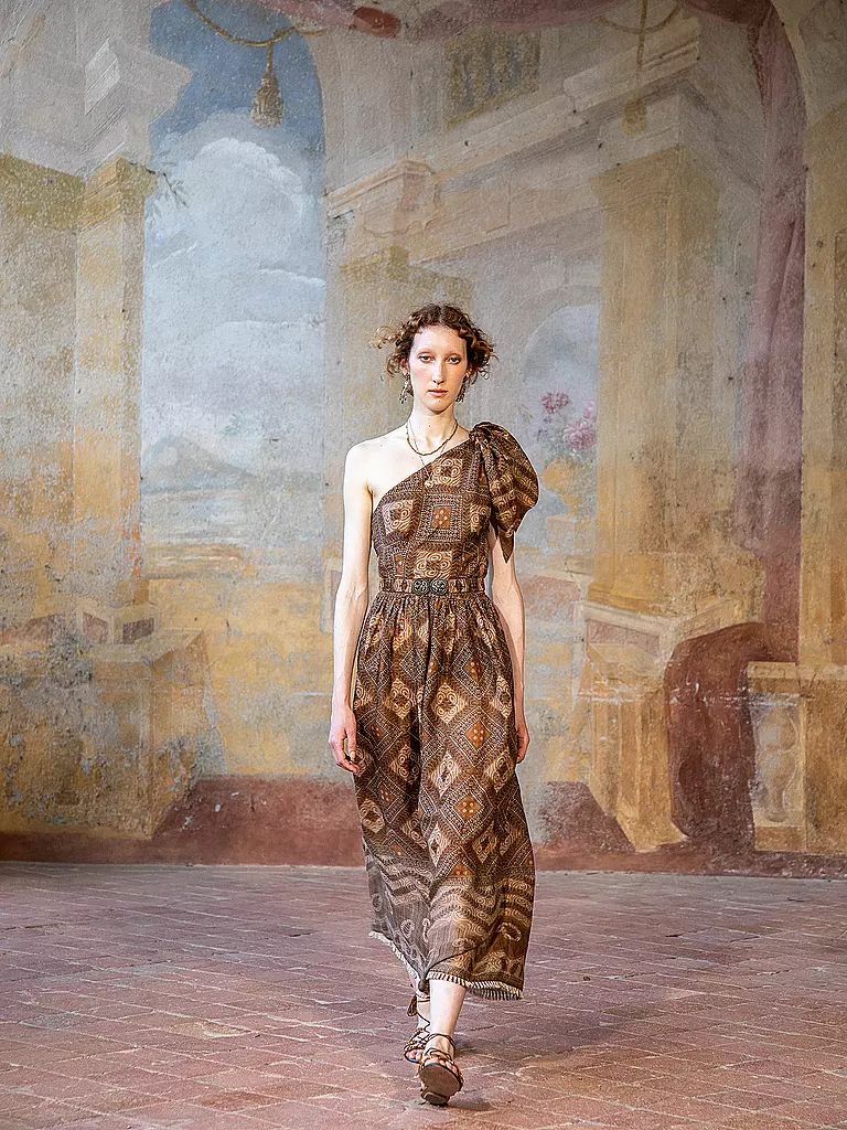 LENA HOSCHEK | Midikleid ANTEA | Marrón