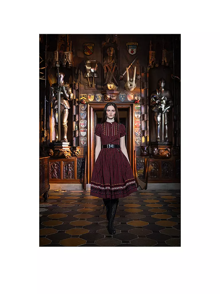 LENA HOSCHEK | Midikleid GRETL | Rojo oscuro