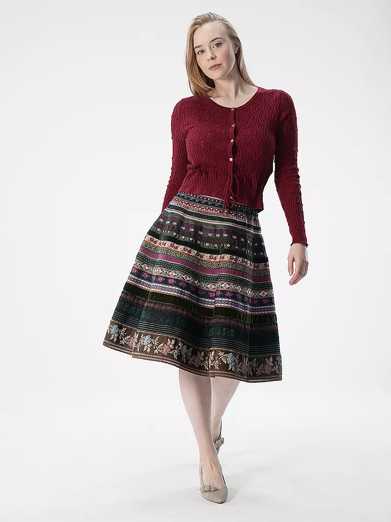 LENA HOSCHEK | Strickjacke RESI | Rojo oscuro