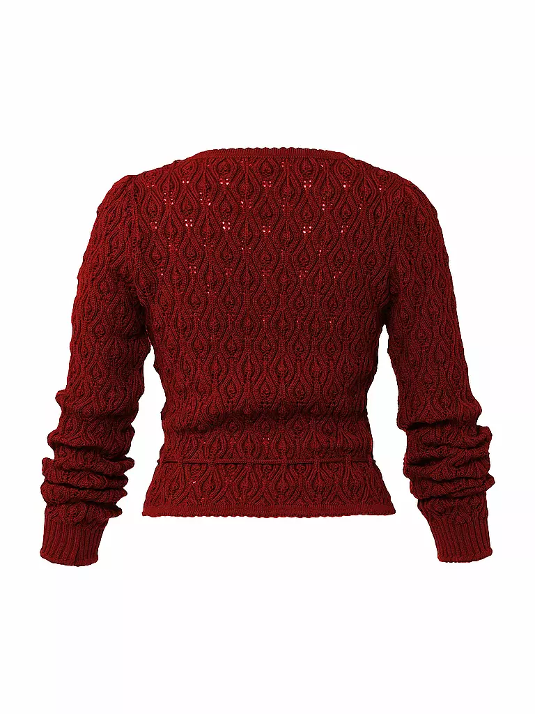 LENA HOSCHEK | Strickjacke RESI | Rojo oscuro