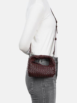 LES VISIONNAIRES | Bolso de cuero - Mini Bolso GRETA MICRO WEAVE SILKY