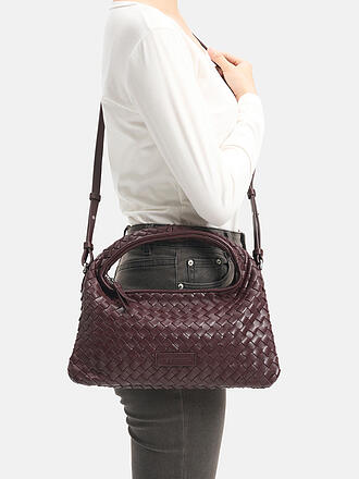 LES VISIONNAIRES | Bolso de cuero - Bolso de mano SADIE WEAVE SILKY