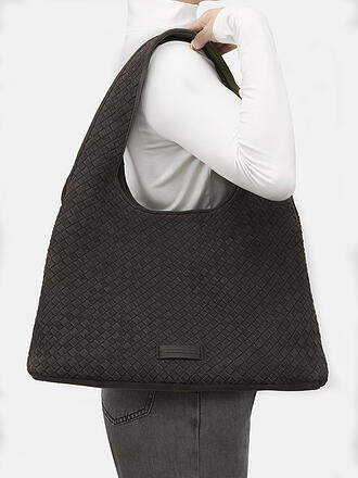 LES VISIONNAIRES | Bolso de piel - Hobo Bag PAZ WEAVE COZY