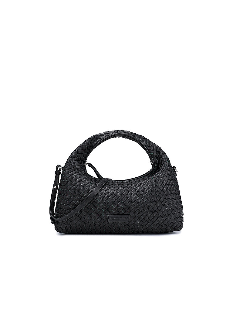 Les Visionnaires Bolso de piel - Bolso de mano SADIE GRANDE WEAVE SILKY negro