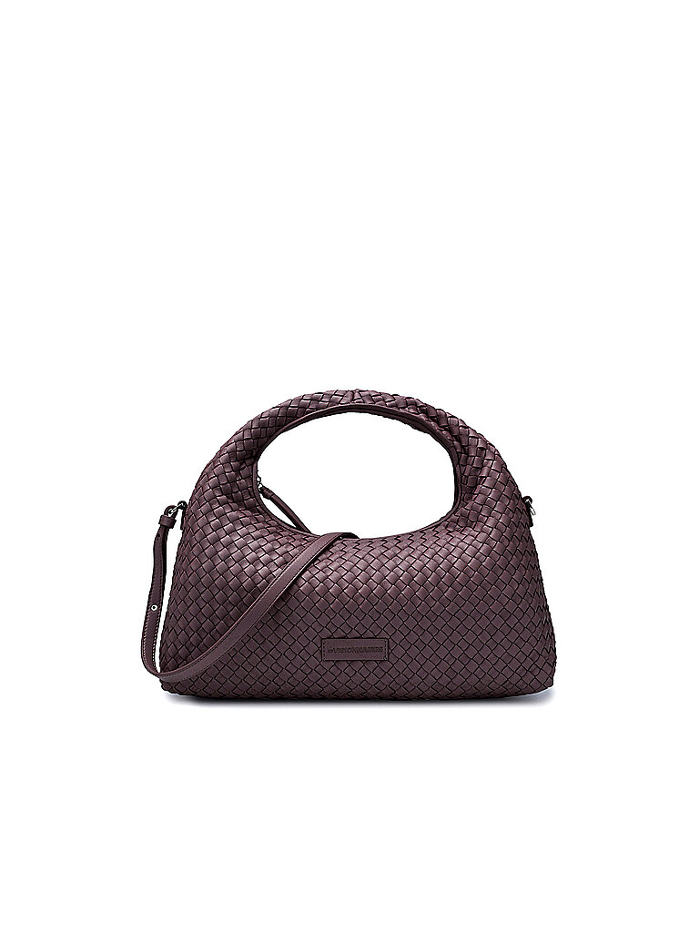 Bolso de piel - Bolso de mano SADIE GRANDE WEAVE SILKY rojo oscuro