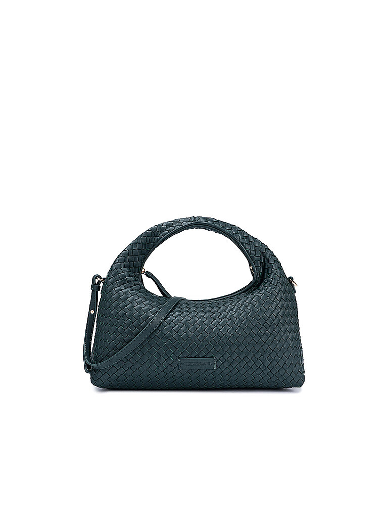 Les Visionnaires Bolso de piel - Bolso de mano SADIE WEAVE SILKY verde oscuro