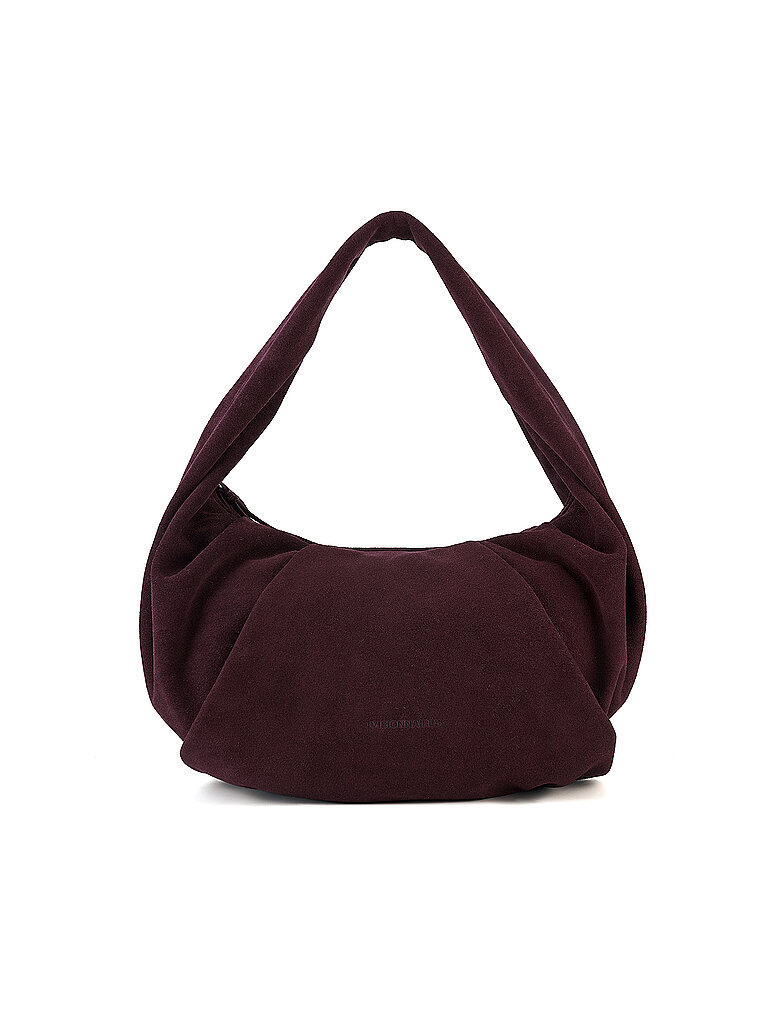 Les Visionnaires Bolso de piel - Hobo GRETA rojo oscuro
