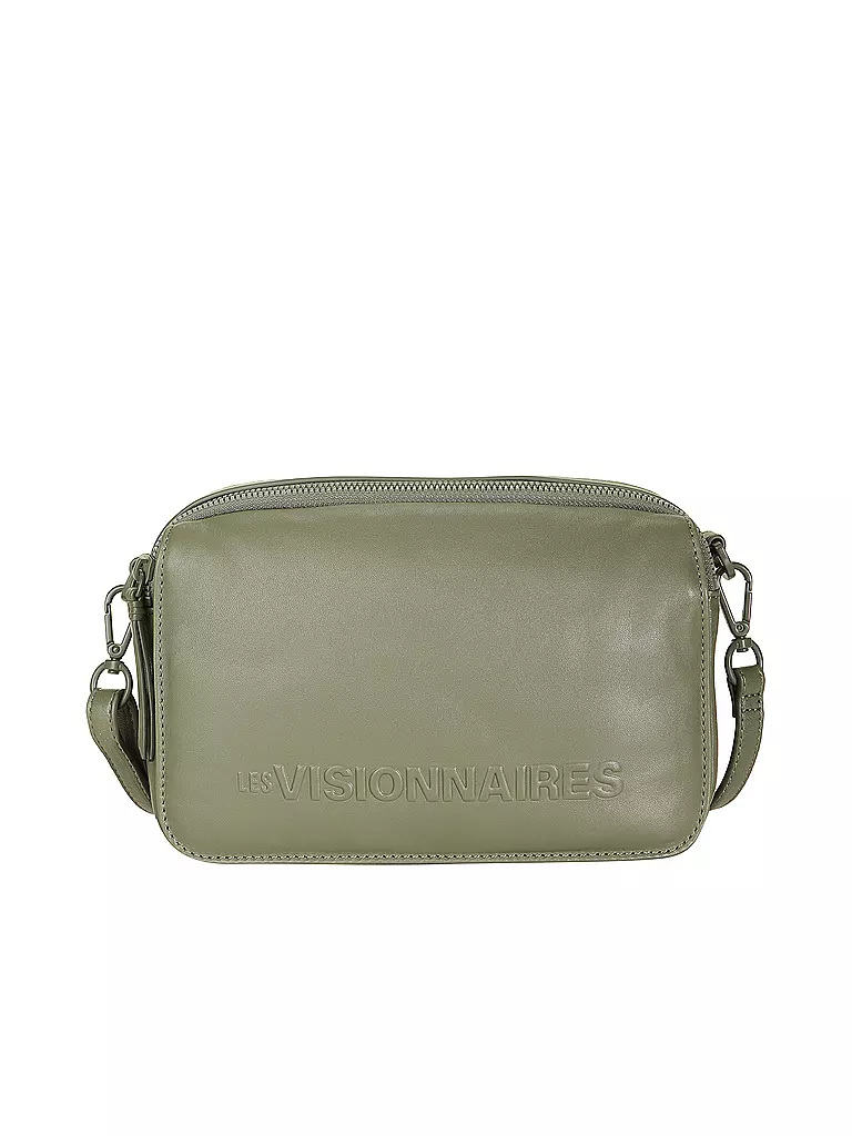 LES VISIONNAIRES | Bolso de cuero - Bolso bandolera EMILY SILKY | Verde oscuro