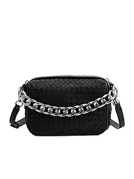 LES VISIONNAIRES | Bolso de cuero - Bolso bandolera EMILY WEAVE | Negro