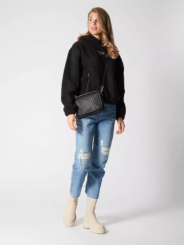 LES VISIONNAIRES | Bolso de cuero - Bolso bandolera EMILY WEAVE | Negro