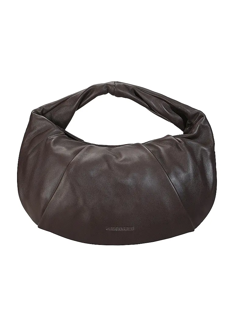 LES VISIONNAIRES | Bolso de cuero - Hobo GRETA ESSENTIAL SILKY | Marrón