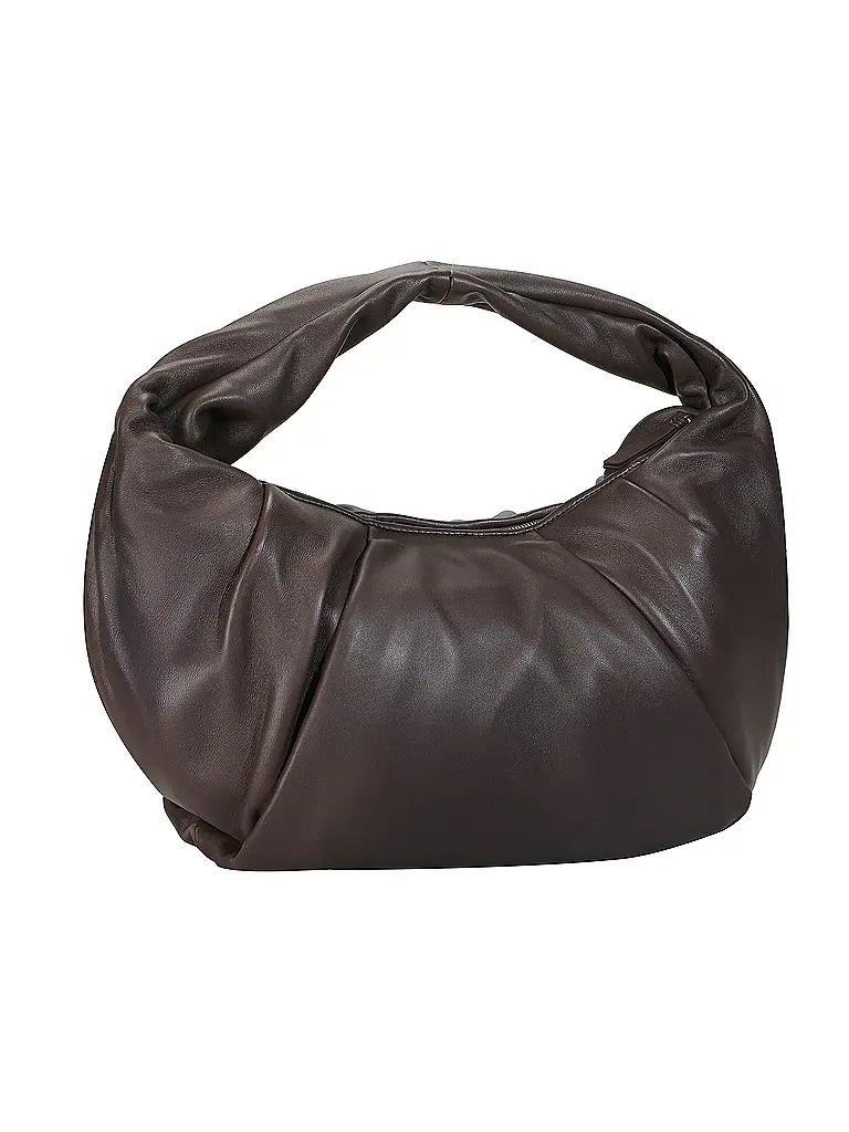 LES VISIONNAIRES | Bolso de cuero - Hobo GRETA ESSENTIAL SILKY | Marrón