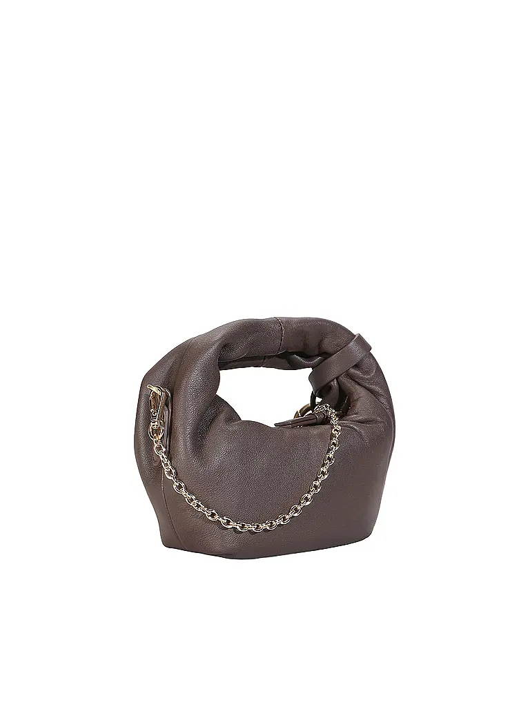 LES VISIONNAIRES | Bolso de cuero - Mini Bag GRETA NANO SILKY | Marrón