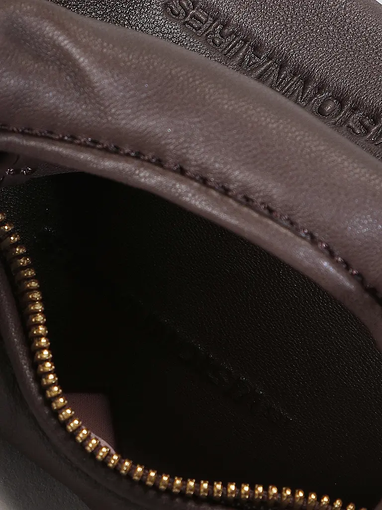 LES VISIONNAIRES | Bolso de cuero - Mini Bag GRETA NANO SILKY | Marrón