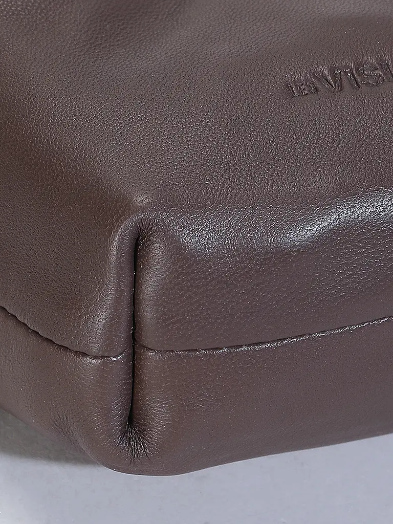 LES VISIONNAIRES | Bolso de cuero - Mini Bag GRETA NANO SILKY | Marrón