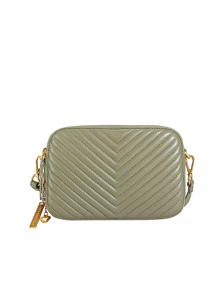 LES VISIONNAIRES | Bolso de cuero - Mini Bag LOLA QUILTING | Verde oscuro