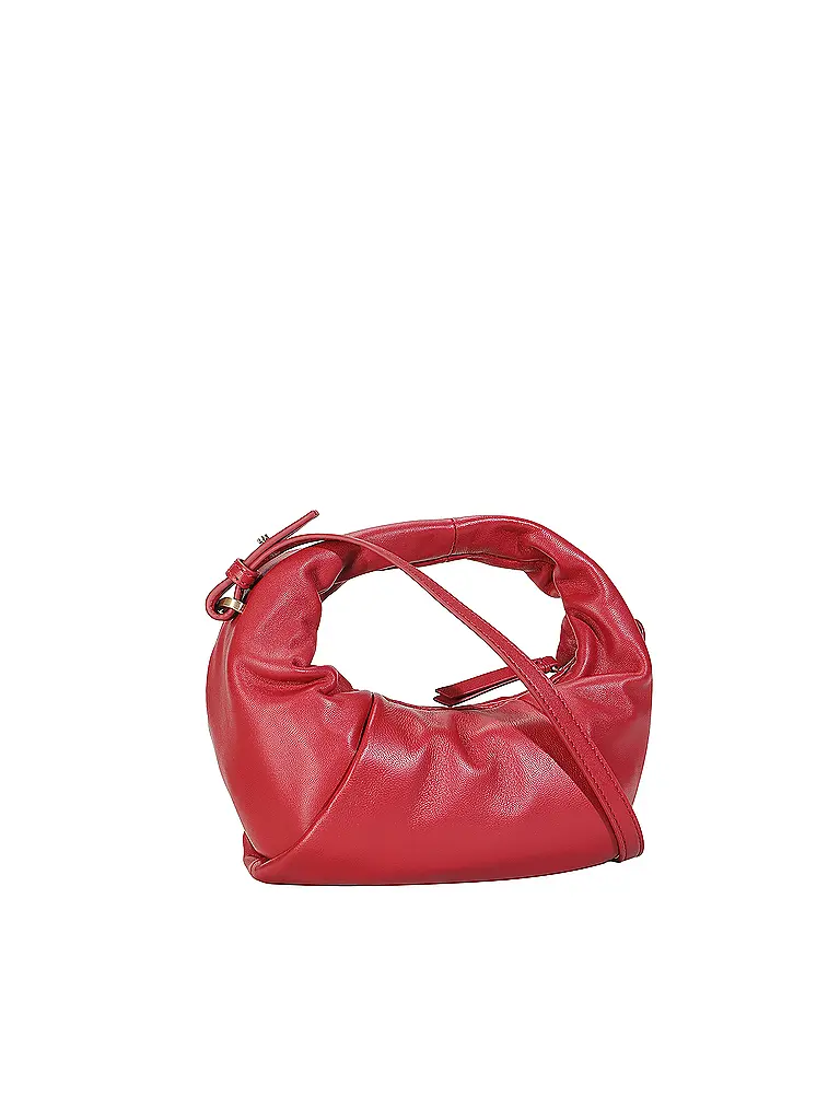 LES VISIONNAIRES | Bolso de cuero - Mini Bolso GRETA MINI ESSENTIAL SILKY | Rojo