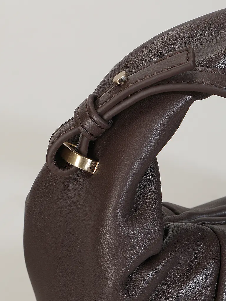 LES VISIONNAIRES | Bolso de cuero - Mini Bolso GRETA MINI ESSENTIAL SILKY | Marrón