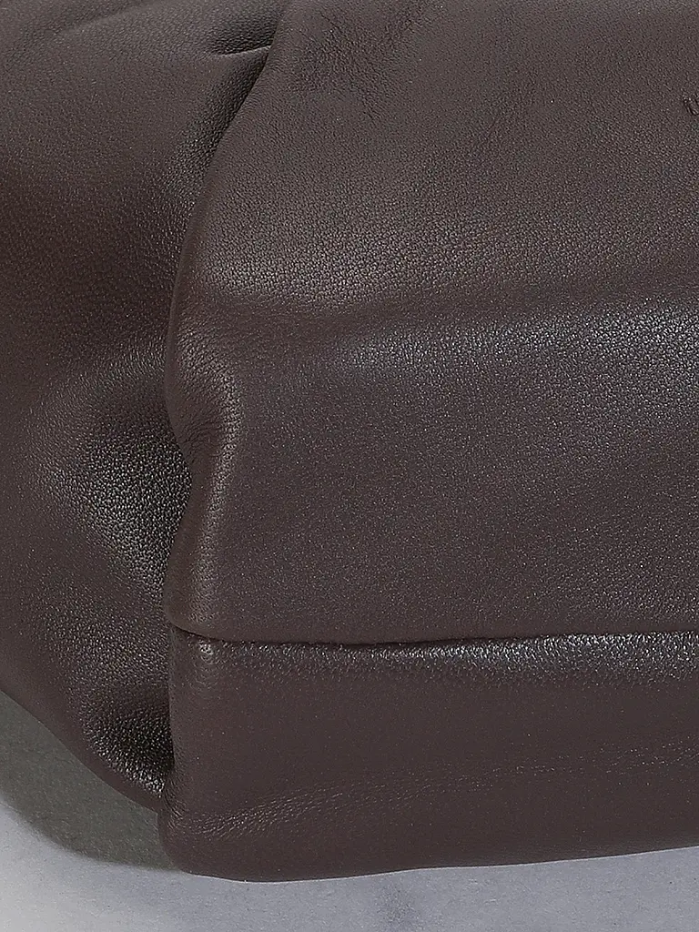 LES VISIONNAIRES | Bolso de cuero - Mini Bolso GRETA MINI ESSENTIAL SILKY | Marrón