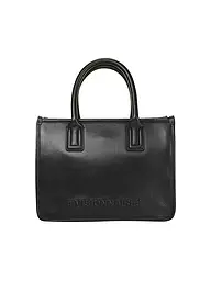 LES VISIONNAIRES | Bolso de cuero - Bolso tote LENA SILKY | Negro