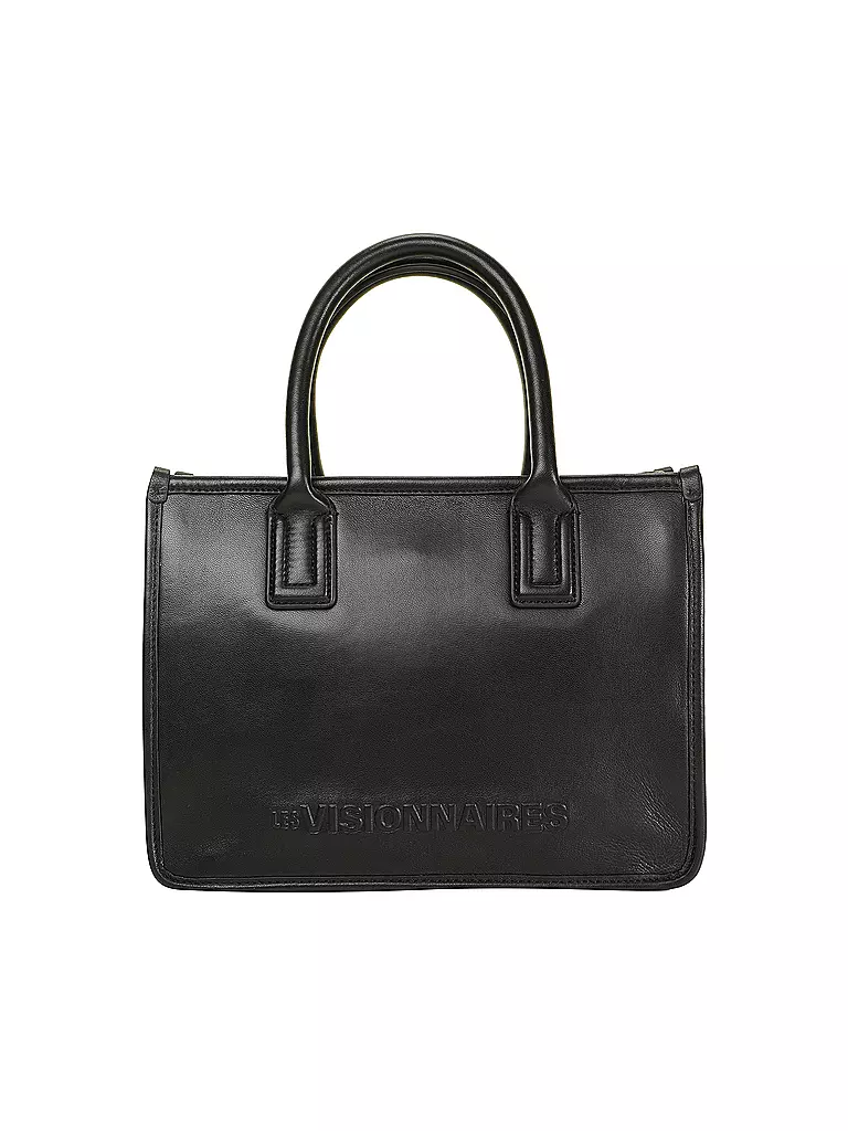 LES VISIONNAIRES | Bolso de cuero - Tote Bag LENA SILKY | Negro