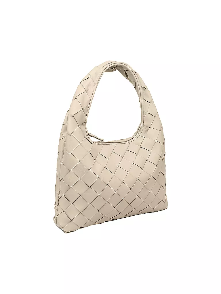 LES VISIONNAIRES | Ledertasche - Hobo JADE WEAVE | Blanco