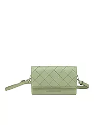 LES VISIONNAIRES | Ledertasche - Mini Bag BRIT WEAVE | Verde