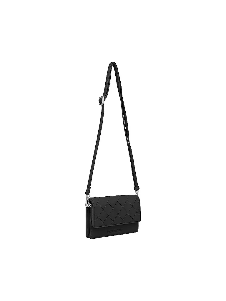 LES VISIONNAIRES | Ledertasche - Mini Bag BRIT WEAVE | Negro