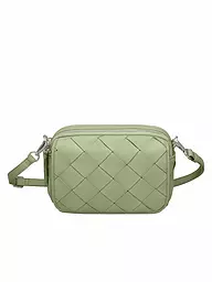 LES VISIONNAIRES | Ledertasche - Mini Bag EMILY WEAVE | Verde