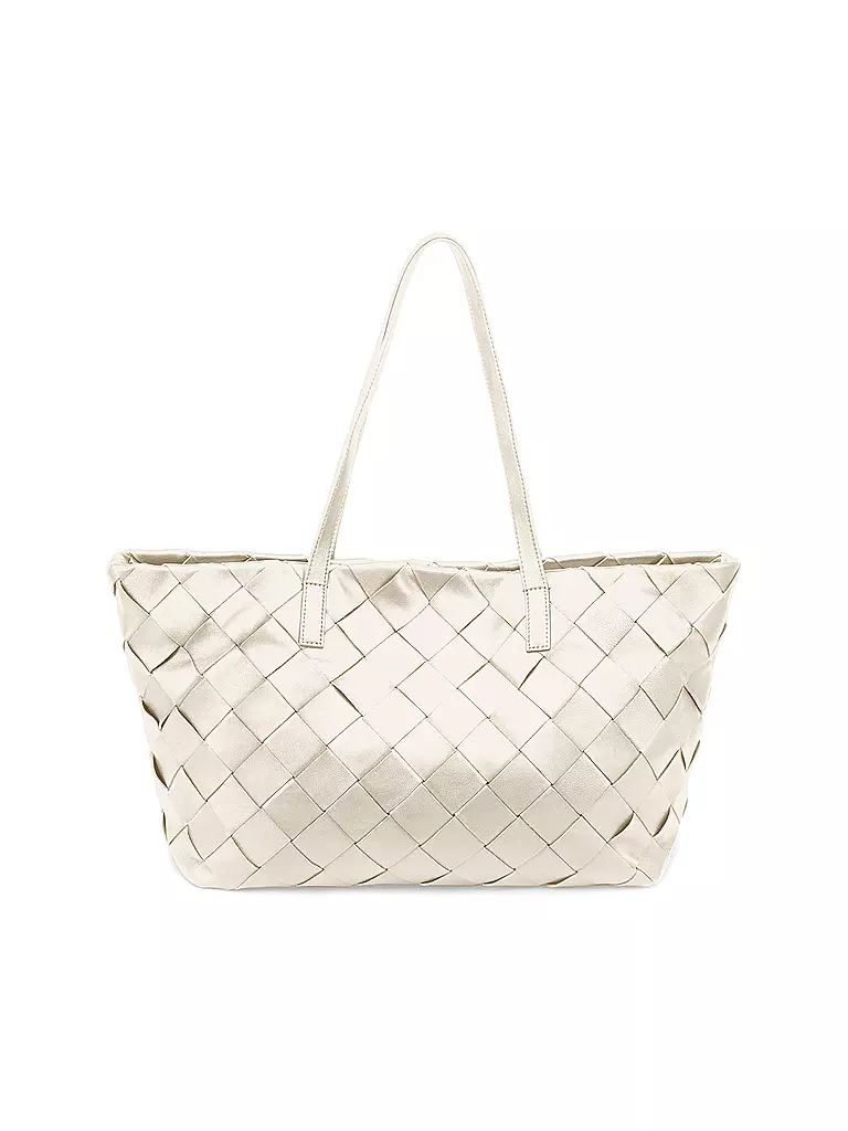 LES VISIONNAIRES | Ledertasche - Shopper ODILE WEAVE | Blanco