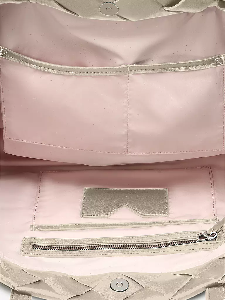 LES VISIONNAIRES | Ledertasche - Shopper ODILE WEAVE | Blanco