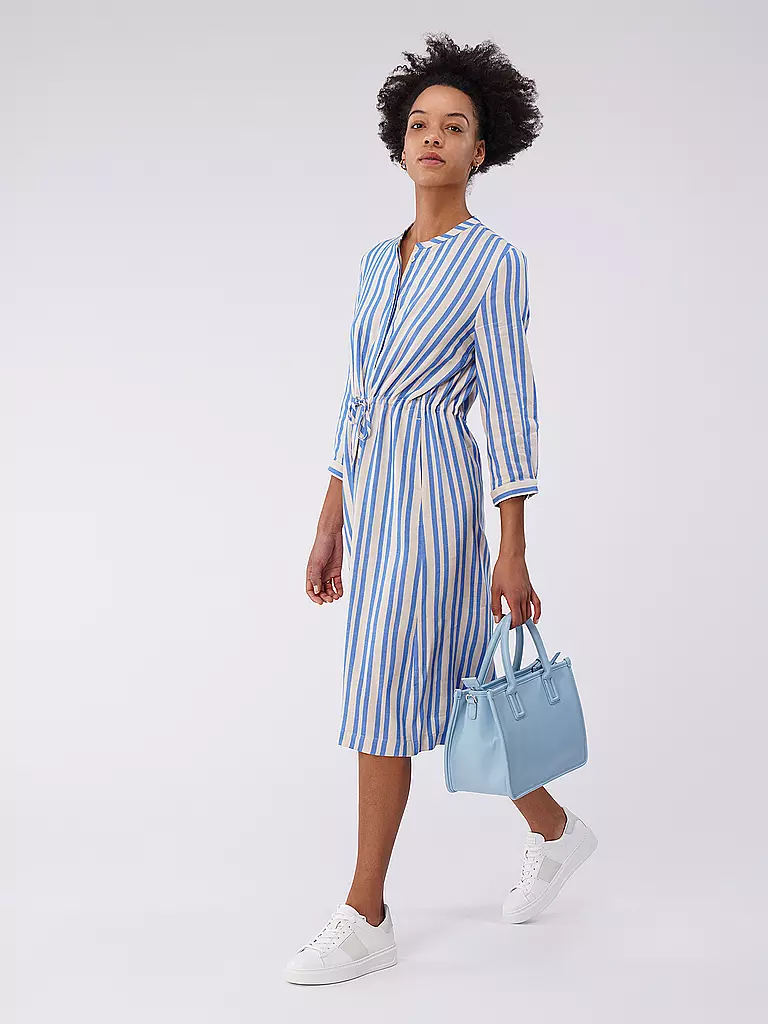 LES VISIONNAIRES | Ledertasche - Tote Bag LENA SILKY Medium  | Azul claro