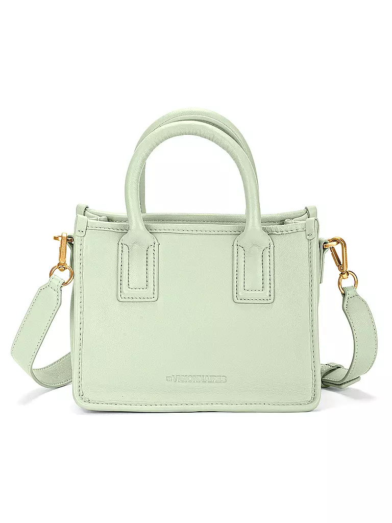 LES VISIONNAIRES | Ledertasche - Tote Bag LENI SILKY Small | Menta