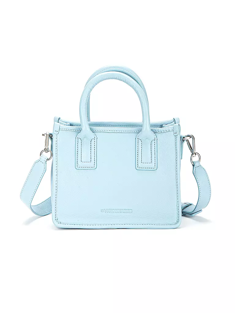 LES VISIONNAIRES | Ledertasche - Tote Bag LENI SILKY Small | Azul claro