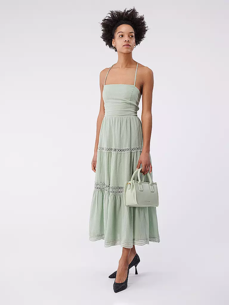 LES VISIONNAIRES | Ledertasche - Tote Bag LENI SILKY Small | Menta
