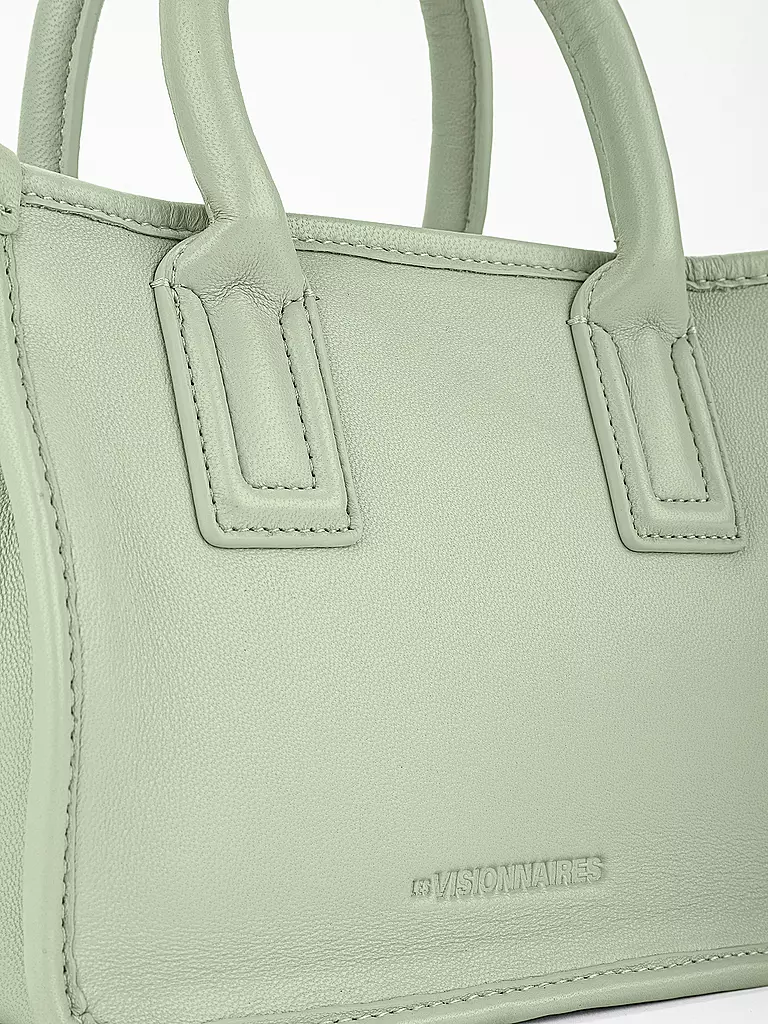 LES VISIONNAIRES | Ledertasche - Tote Bag LENI SILKY Small | Menta