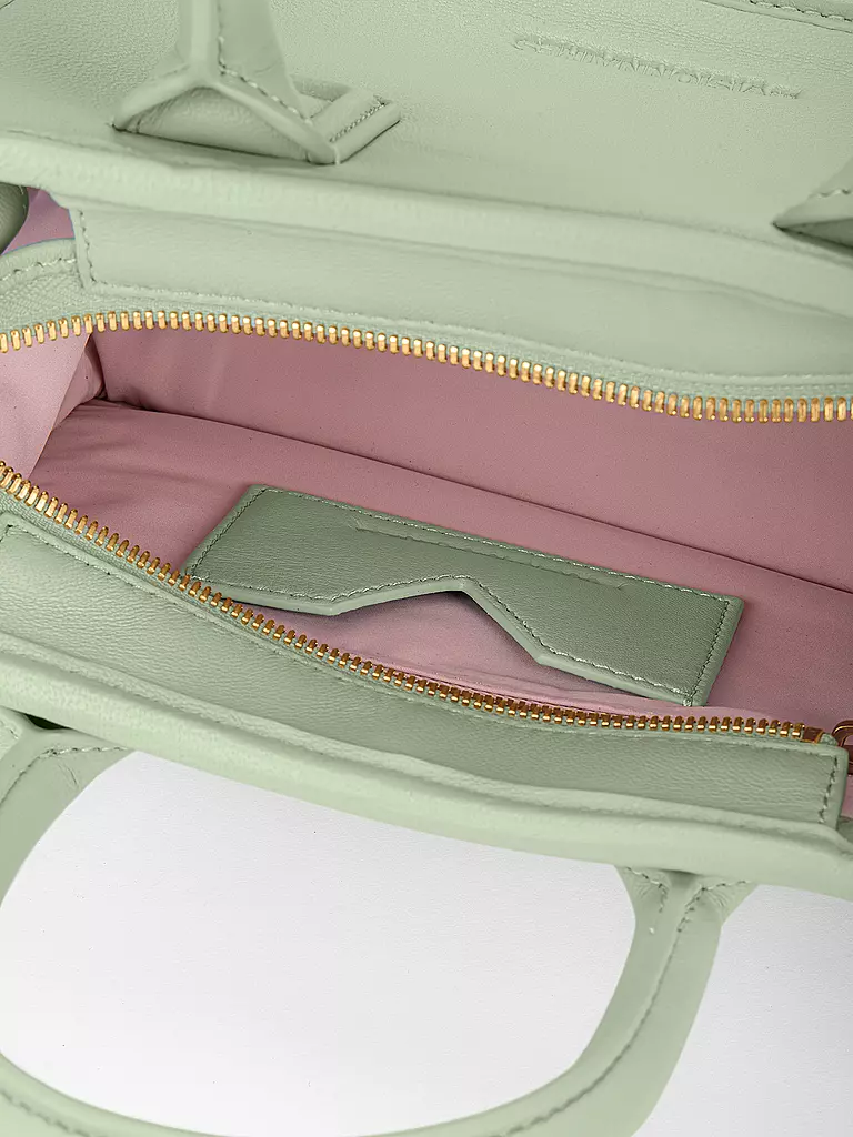 LES VISIONNAIRES | Ledertasche - Tote Bag LENI SILKY Small | Menta