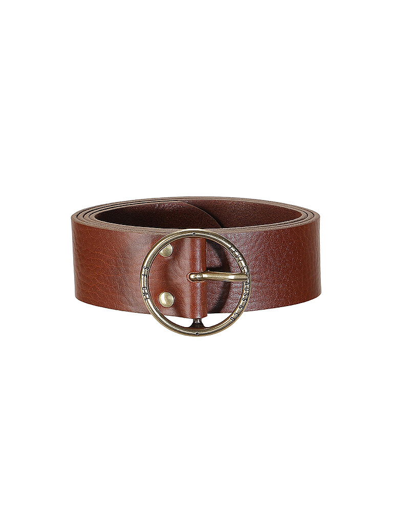 Cinturón de cuero ATHENA CAVIAR TRICOT marrón 85