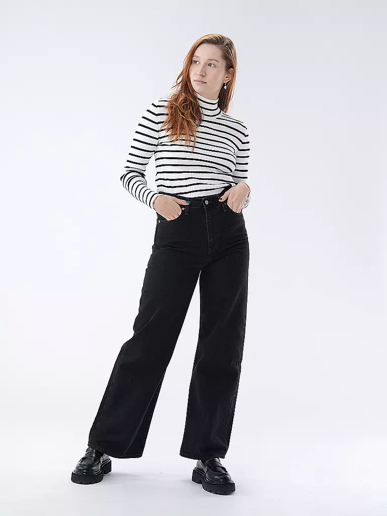LEVI'S® | Jeans de corte ancho RIBCAGE | schwarz