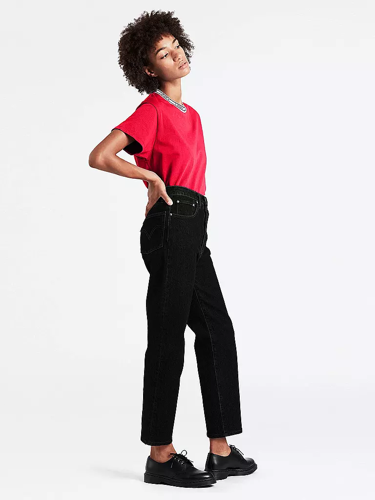 LEVI'S® | Jeans Straight Fit " Ribcage " 7/8 | Negro