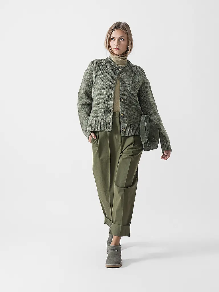 LIEBESKIND BERLIN | Bolso de cuero - Bolso bombonera | olive