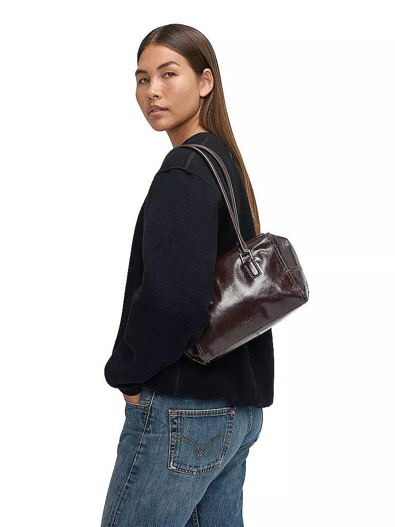 LIEBESKIND BERLIN | Bolso de cuero - Bolso de mano KAYLA Small | dunkelrot