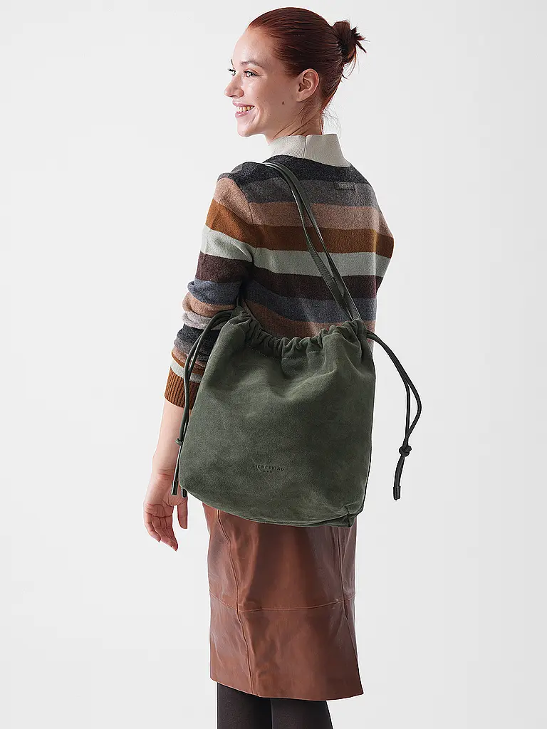LIEBESKIND BERLIN | Bolso de cuero - Bolso Hobo LYA Medium | olive