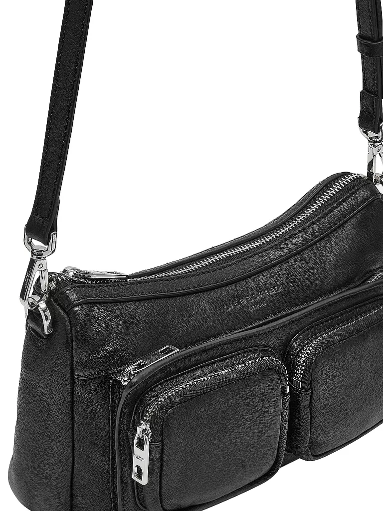 LIEBESKIND BERLIN | Bolso de cuero - Bolso Hobo MAIA Small | Negro